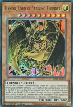 Yugioh - Hamon, Lord of Striking Thunder (1st Edition) - SDSA-EN043 (P) - Image 1