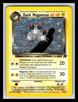 Dark Magneton 11/82 Holo Rare Unlimited Team Rocket Pokemon 2287 - Image 1