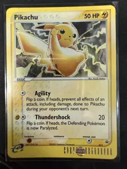 POKEMON PIKACHU EX EMERALD 012 HOLO CARD - Image 1