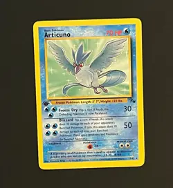 1999 WOTC Pokemon TCG Fossil Articuno 17/62 1st Edition Rare LP - Image 1