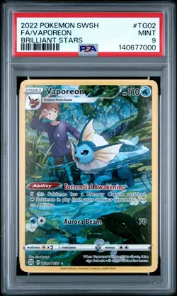 Pokemon Brilliant Stars Full Art Vaporeon Trainer Gallery PSA 9 - Image 1