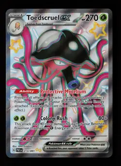 Toedscruel ex 213/091 Shiny Ultra Rare Paldean Fates Pokemon Cards - Image 1