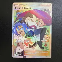Pokemon Jessie & James Full Art Ultra Rare Holo 68/68 Hidden Fates NM 2019 - Image 1