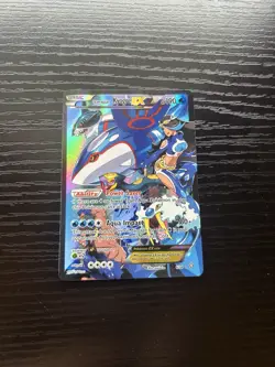 2015 Pokemon Double Crisis Team Aqua's Kyogre EX Full Art Holo #6/34 ULTRA RARE - Image 2