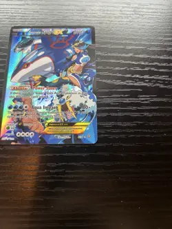 2015 Pokemon Double Crisis Team Aqua's Kyogre EX Full Art Holo #6/34 ULTRA RARE - Image 4