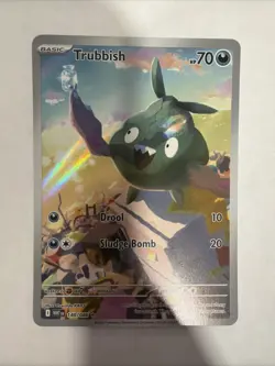 Pokemon TCG Trubbish 140/086 Sv: White Flare Illustration Rare Full Art Holo - Image 1