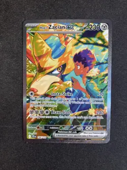 Hop's Zacian ex 186/159 Journey Together SIR Pokemon card Mint Illustration Rare - Image 1