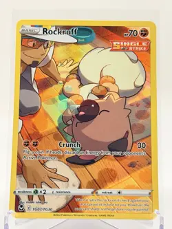 Pokemon Rockruff TG07/TG30 Silver Tempest Trainer Gallery Holo Single Strike - Image 1