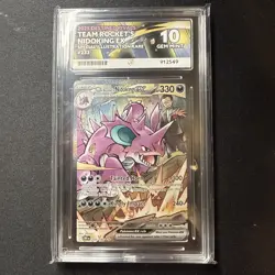 Pokemon Destined Rivals Team Rocket's Nidoking EX SIR 233/182 ACE 10 - Image 1