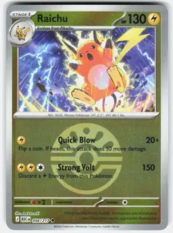 Raichu (Friend Ball) 056/217 Uncommon Ascended Heroes Pokemon Reverse Holo NM/M - Image 1