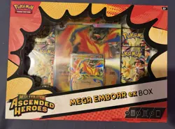 Pokemon Ascended Heroes Mega Emboar EX Box Sealed New - Image 1