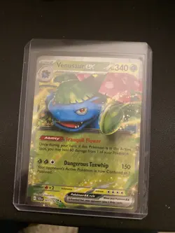 Pokemon Venusaur Ex 001/142 Double Rare Stellar Crown Card w/ Top Loader - Image 1