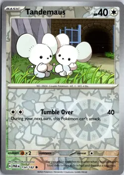 Tandemaus 154/182 Common Paradox Rift Pokemon Reverse Holo Near Mint - Image 1