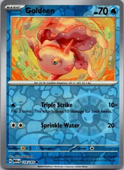 Goldeen 118/165 Common 151 Pokemon Reverse Holo Near Mint - Image 1
