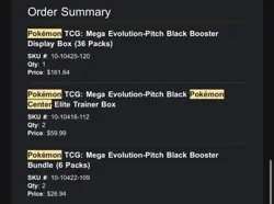 PRESALE Pokemon Pitch Black Elite Trainer Box ETB Pokemon Center Exclusive - Image 3