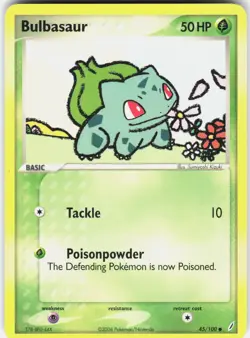 Pokemon Bulbasaur 45/100 Common Crystal Guardians Pokemon Near Mint - Image 1