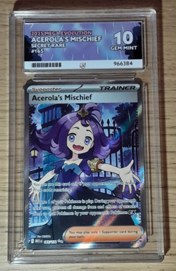 Acerolas Mischief 165/132 -GEM MINT ACE 10 -Pokemon TCG -Mega Evolution - Image 1