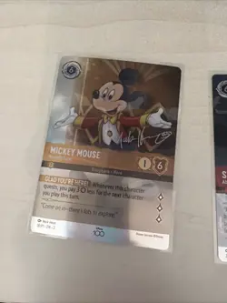 Disney Lorcana D100 Promo Card Set Mickey Elsa Genie Stitch Maleficent Maui - Image 5