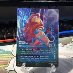 Mufasa Ruler of Pride Rock Enchanted EN5 217/204 Disney Lorcana Shimmering Skies - Image 1