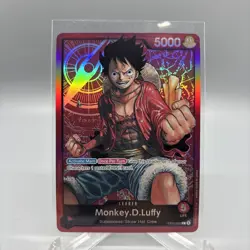 2022 One Piece PRE ERRATA Foil Monkey.D.Luffy ST01-001 EN Leader - Image 1