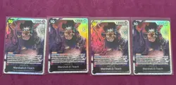 (4x) Marshall D. Teach SR PRB02 OP09-093 Play Set One Piece English CCG - Image 1