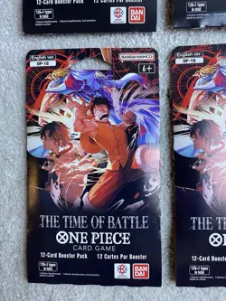 One Piece CCG OP-16 English The Time Of Battle Sleeved Booster Packs Lot of 8 - Image 2