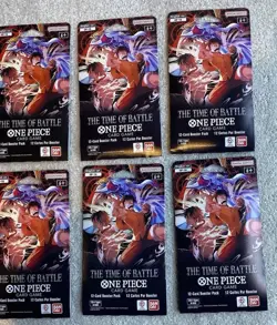 One Piece CCG OP-16 English The Time Of Battle Sleeved Booster Packs Lot of 8 - Image 3