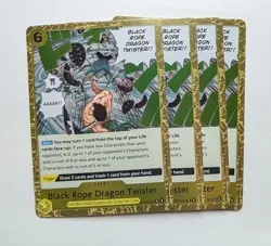 4 x Black Rope Dragon Twister EB04-059 One Piece TCG Card Game Playset NM - Image 1
