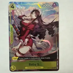 • Baby 5 • OP12-112 Alt Art Holo Premium Card Collection Promo One Piece TCG NM - Image 1