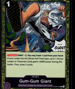 Gum-Gum Giant (Reprint) OP09-078 Premium Booster -The Best- Vol. 2 Rare - Image 1