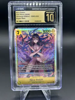 Nico Robin EB03-055 Pristine CGC 10 SR Heroines Edition ENG 2026 One Piece TCG - Image 3