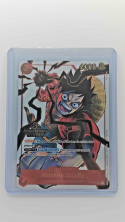 One Piece TCG Monkey D Luffy SR Foil 3rd Anniversary Winner ST01-012 English NM - Image 1