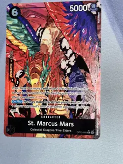 One Piece TCG St. Marcus Mars OP13-091 Alt Art Special Foil NM - Image 2