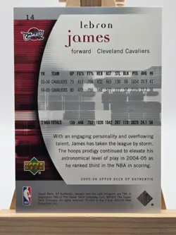 Lebron James 2004-05 Upper Deck SP Authentic Card #14 2nd Year Cavaliers - Image 2