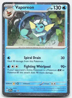 Vaporeon (Cosmos Holo) - NM - SVP Scarlet & Violet Promo # 168 PKMN Pokemon Card - Image 1