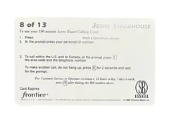 Jerry Stackhouse UNC 1996 Score Board Calling Card #'d 8/13 SB Basketball - Image 2