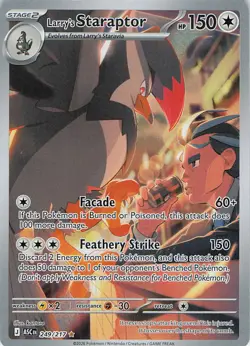 Larry's Staraptor 249/217 Illustration Rare Ascended Heroes Pokemon Holo NM - Image 1