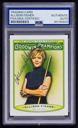Allison Fisher Signed 2019 Upper Deck Goodwin Champions Card #18 (PSA) Billiards - Image 1