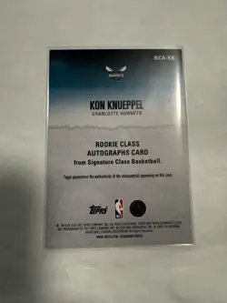 KON KNUEPPEL 2025/26 TOPPS SIGNATURE CLASS BASKETBALL ROOKIE CLASS AUTO ON CARD - Image 2