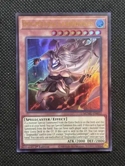 YuGiOh! - Dogmatika Lawbringer MZMU-EN052 Ultra Rare 1st Edition Near Mint - Image 1
