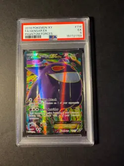GENGAR EX FULL ART 114/119 PHANTOM FORCES PSA 5 EXCELLENT! - Image 1