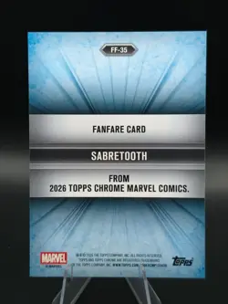 2026 Topps Chrome Marvel FF-35 Sabretooth Fanfare Card - Image 2