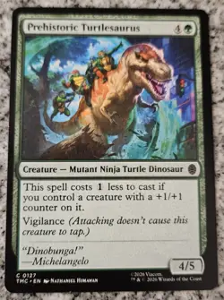Prehistoric Turtlesaurus Commander Teenage Mutant Ninja Turtles MTG NM - Image 1