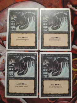 Dark Ritual Revised Edition 3ED X4 (Playset) MTG Magic the Gathering - Image 1