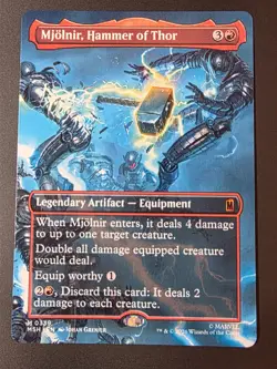Mjolnir, Hammer of Thor (Borderless) (0339) Marvel Super Heroes Mtg M/Nm Mythic - Image 1