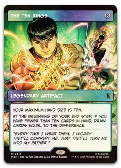 The Ten Rings (Borderless) #313 (Foil) (NM) Marvel Super Heroes MSH Magic MTG - Image 1