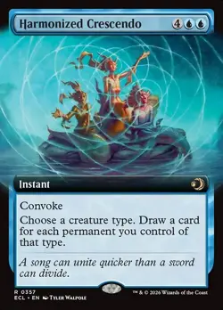 Harmonized Crescendo x1 1x FOIL Extended Art Lorwyn Eclipsed ECL NM MTG - Image 1