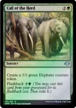 Call of the Herd 153/261 Foil Dominaria Remastered MTG Uncommon - Image 1