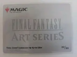 MTG Yuna Grand Summoner Final Fantasy Art Series Gold Artist Stamp - Image 2