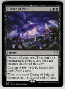 Decree of Pain R Commander: Duskmourn: House of Horror 136 NM - Image 1